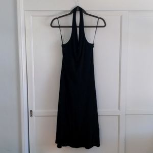 DKNY City black halter dress